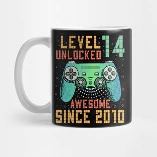 Level Unlocked 14th Birthday Year Old Gamer Bday Mug